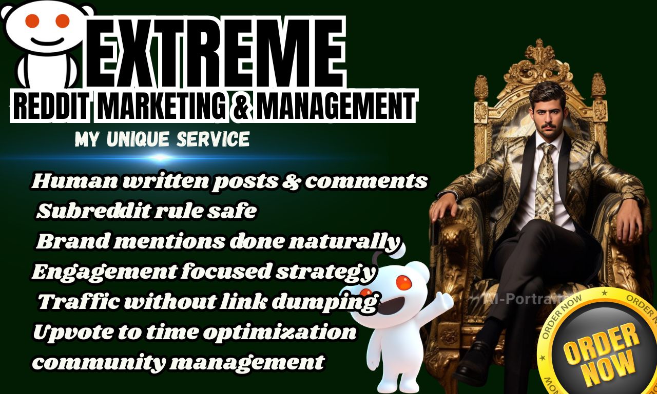 484859I will do reddit marketing and seo to drive targeted traffic, leads, sales, and growth for your saas, ai tool, startup, website, app, or online business