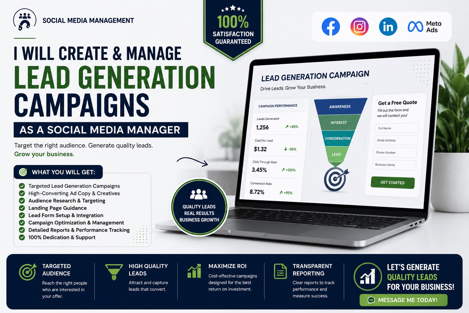 491335I will create and manage high converting Facebook lead generation campaigns