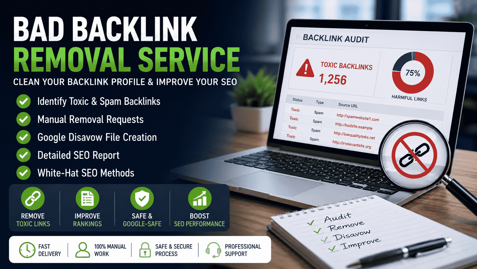 496735I Will Remove Bad Backlinks and Help Improve Your Website's SEO