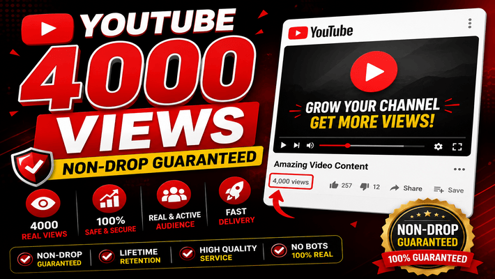 5005164000 YouTube views, non-drop guaranteed