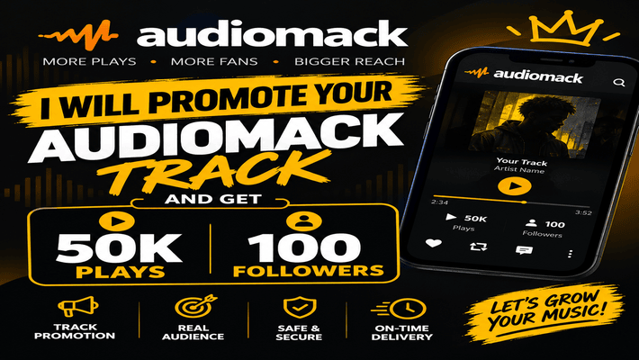 504554I will promote your Audiomack track and get 50K plays with 100 followers