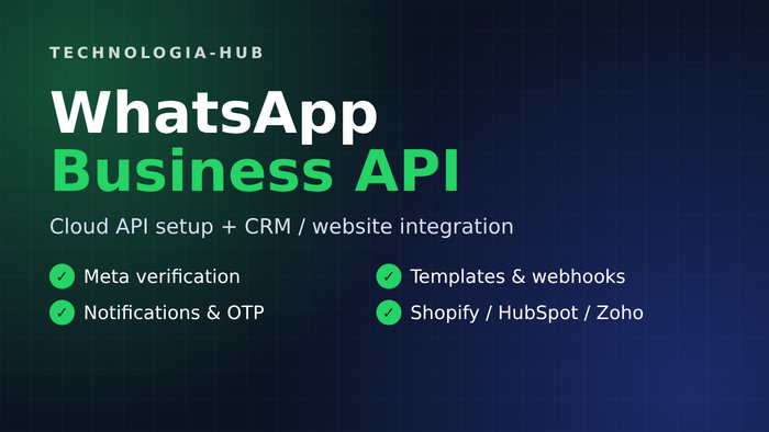489974I will set up WhatsApp Business API and integrate it with your CRM or website